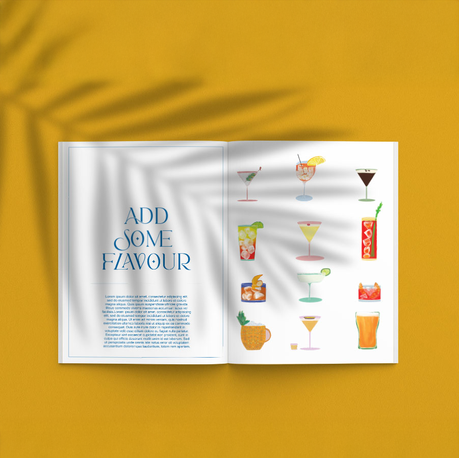 Cocktail mag illustrations